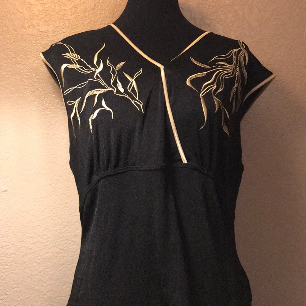 Black/Gold Blouse